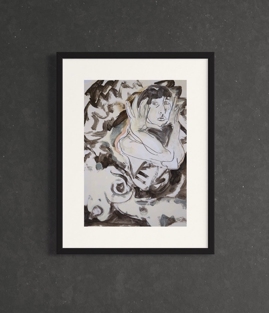 Listening with reclined figure